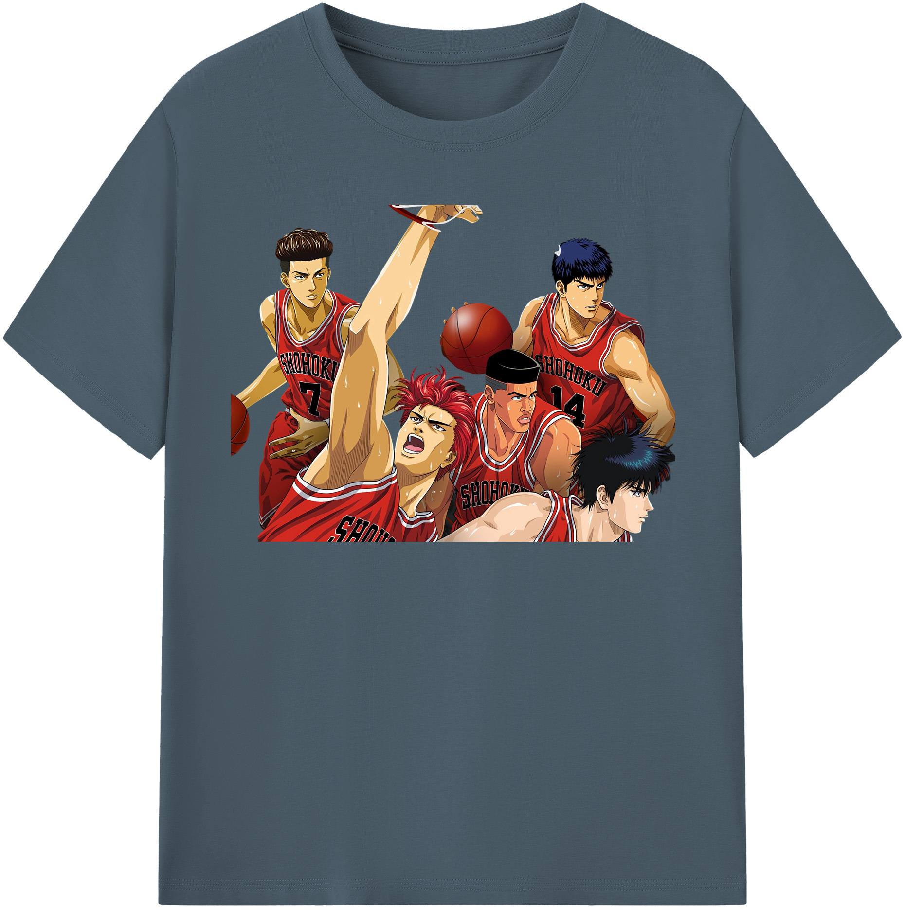 （画像用） SLAM DUNK／スラムダンク 綿100％半袖Tシャツ（フロントプリント）